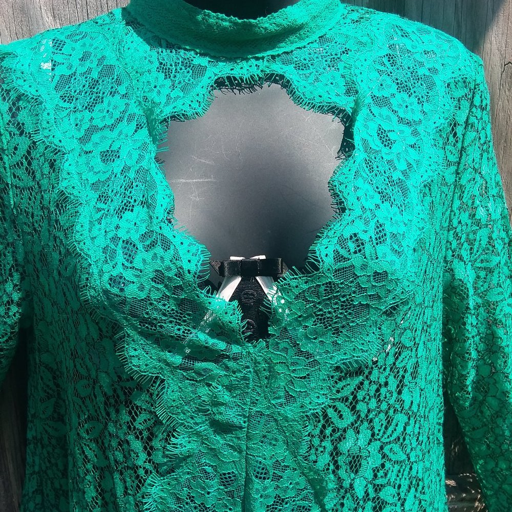 Rare Free People Hunter Green Mini Dress